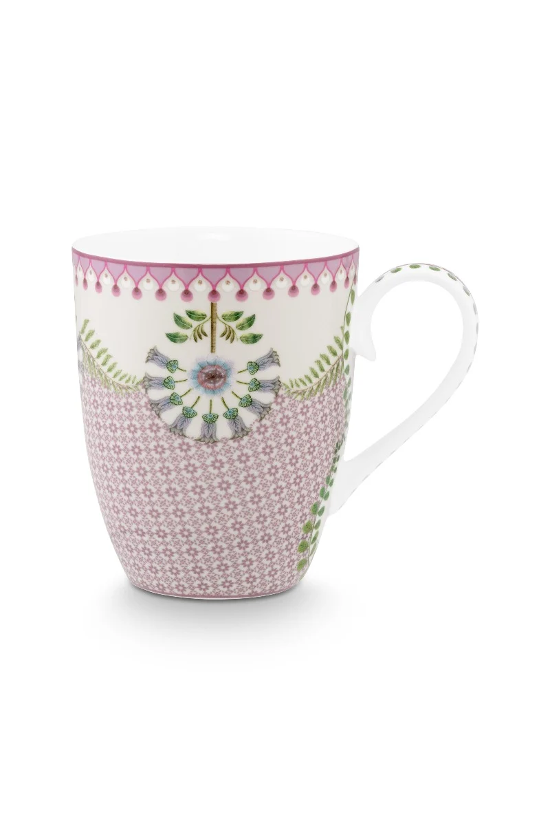 Pip Studio Lily & Lotus Tiles Lilac Beker - Porselein - 365 ml