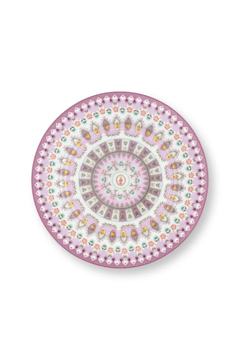 Pip Studio Lily & Lotus Moon Delight Multi Gebaksbordje - Porselein - Ø 17 cm