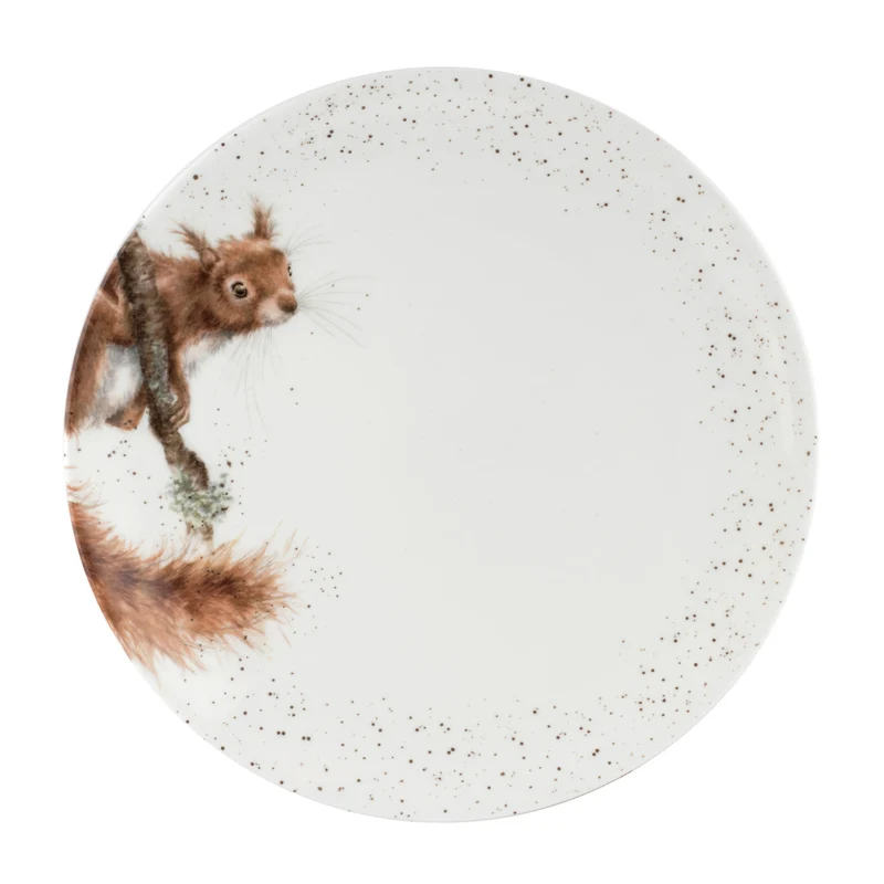 Wrendale Designs Squirrel Dinerbord - Eekhoorn - Porselein - Ø 26,7 cm