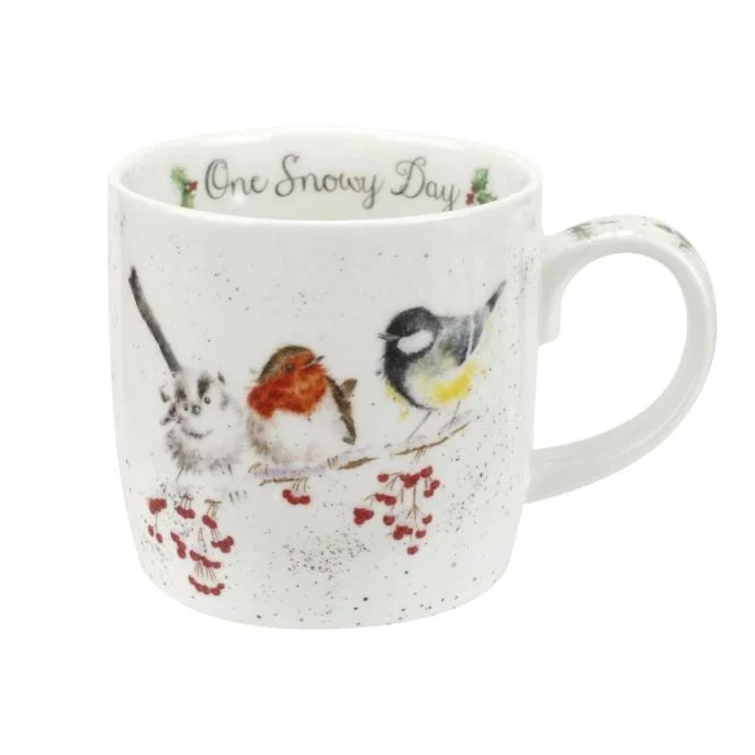Wrendale Designs One Snowy Day Beker - Fine Bone China - 300 ml