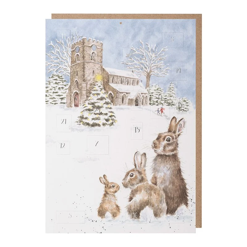 Wrendale Designs Silent Night Advent Calendar Kaart