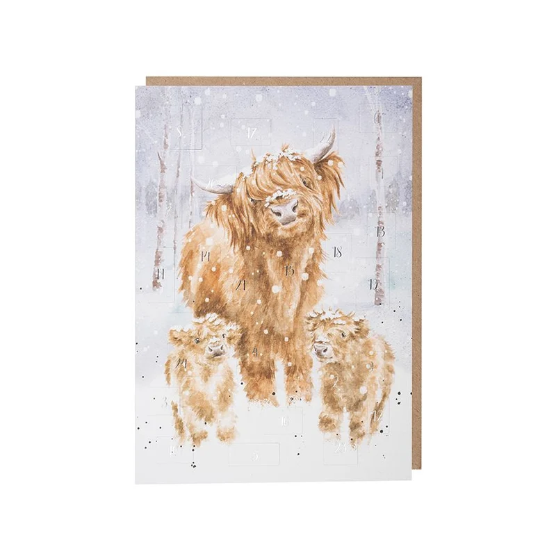 Wrendale Designs A Highland Christmas Advent Calendar Kaart
