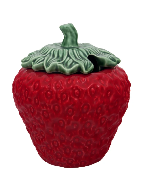 Bordallo Pinheiro Morangos Terrine - Aardbei - Groot - Rood - Aardewerk - 700 ml