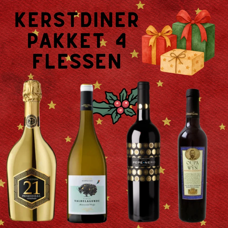 4-flessen Kerstdiner Pakket