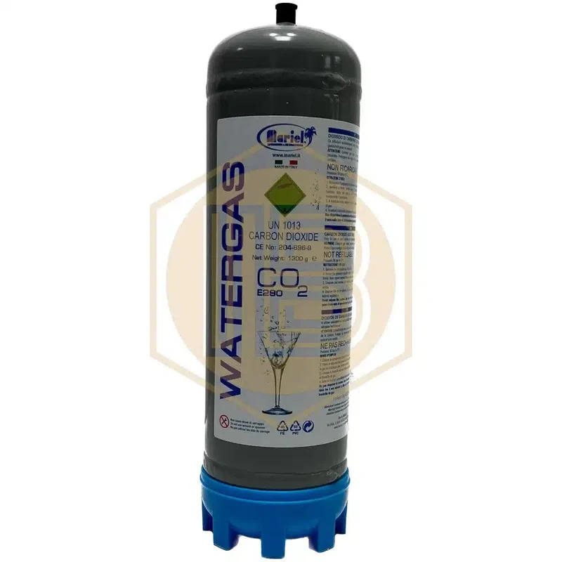 Botella de gas CO2 alimentario de 1300gr.