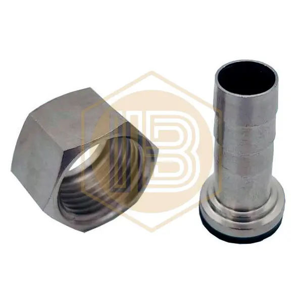Espiga metálica recta 10mm y rosca plana BSP