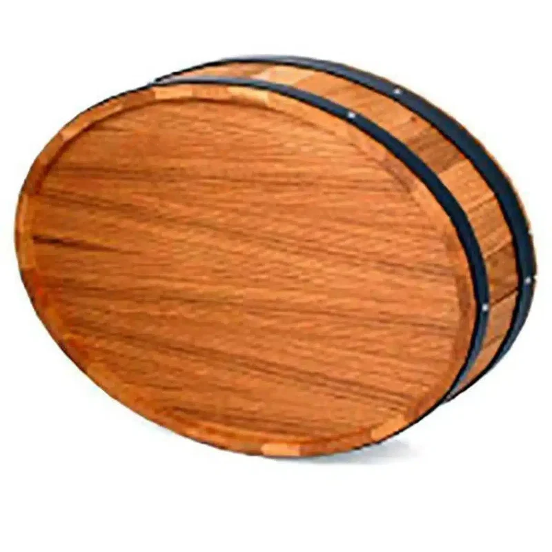 Panel de madera ovalado para vino sobre pared