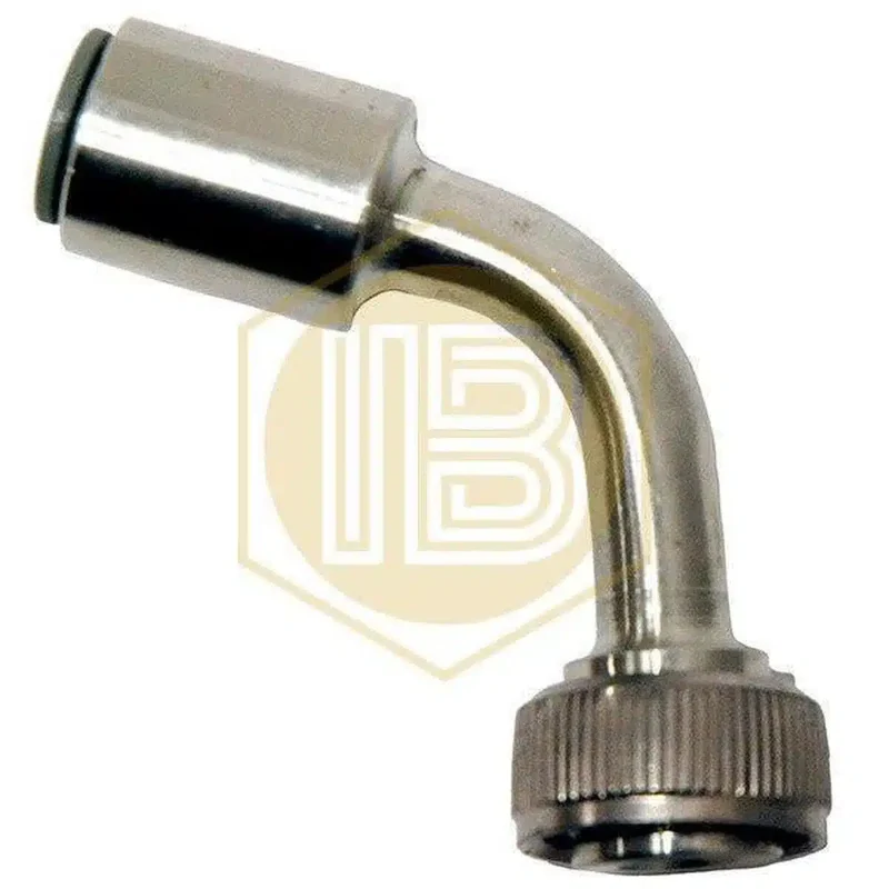 Adaptador de cabezal metálico curvo para tubo de cerveza 3/8 x Rosca BSP