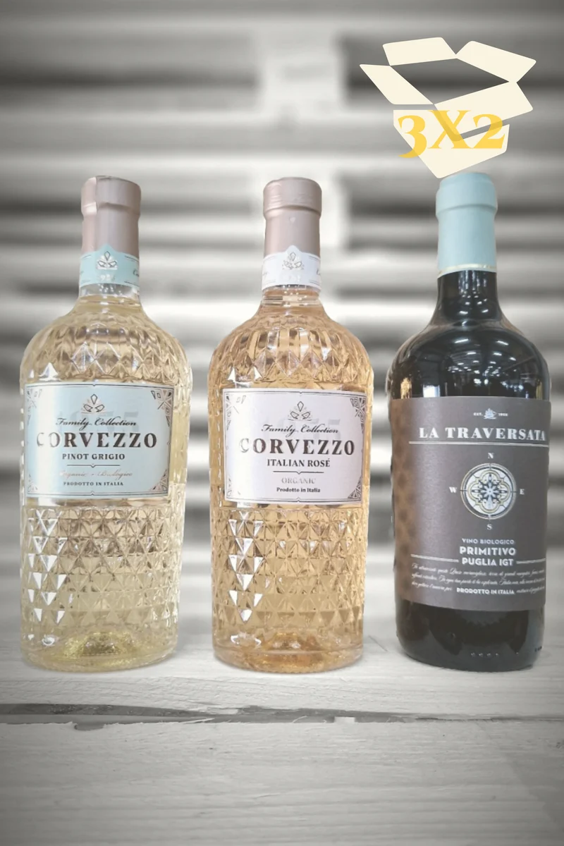 Corvezzo Mixdoos N - 2× Pinot Grigio, 2× Rosé, 2× Primitivo