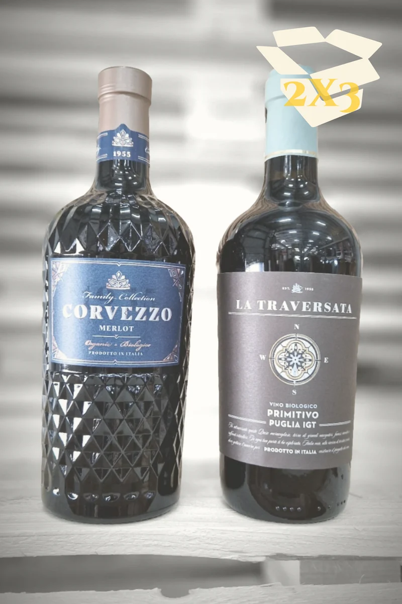 Corvezzo Mixdoos J - 3× Merlot, 3× Primitivo