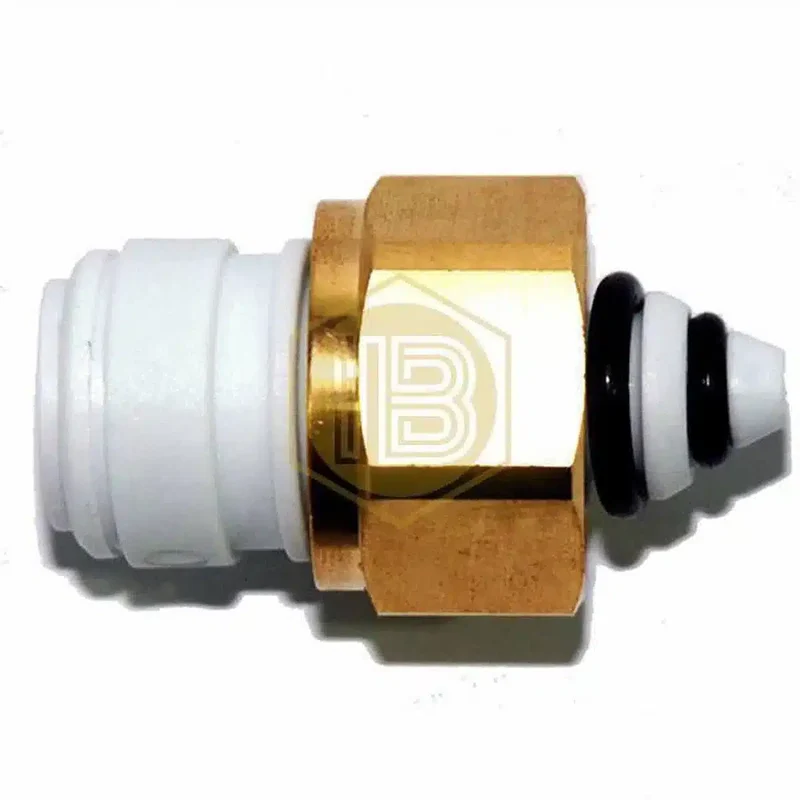 Adaptador de cabezal para gas con anti retorno 3/8 x 1/2 (Rosca BSP)